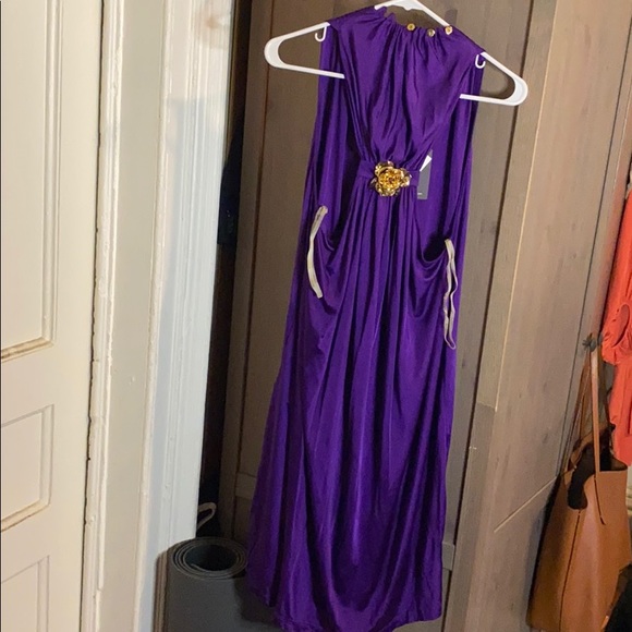 Purple mid-dress